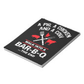 Bloc-note Une Vache De Poulet De Cochon Se Promène Dans Un B (Tourné)