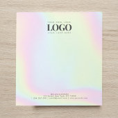 Bloc-note Unicorn Holographic Pastel Your Custom Logo Here