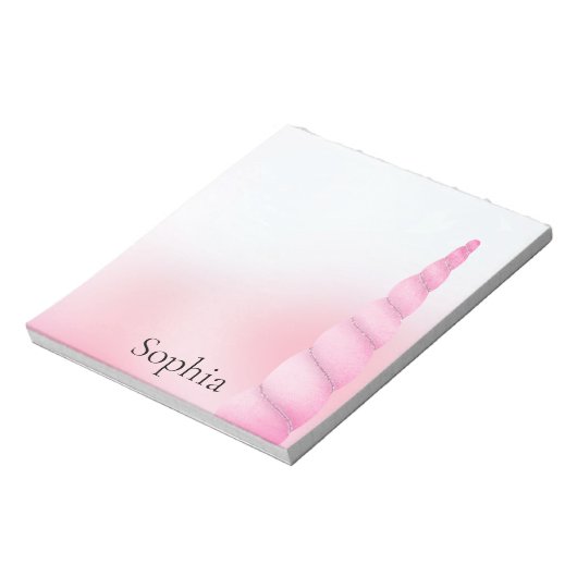 Bloc-note Unicorne blanche rose (Tourné)