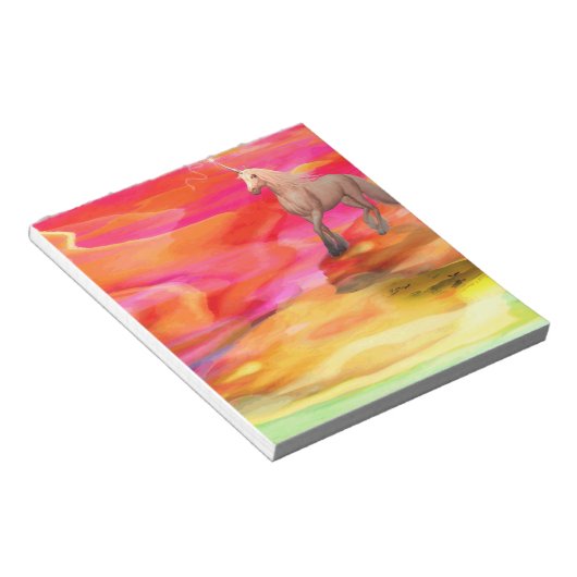 Bloc-note Unicorne dans le désert peint (Incliné)