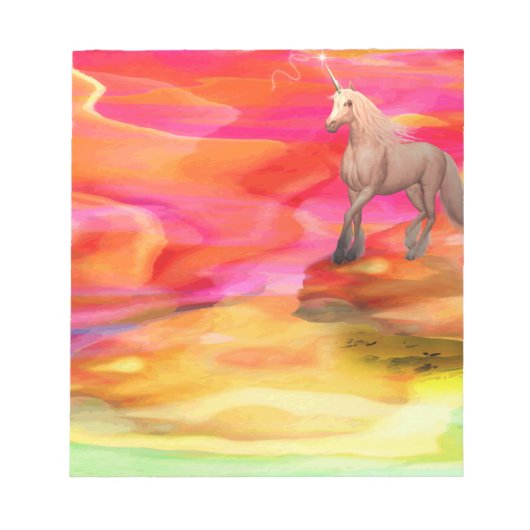 Bloc-note Unicorne dans le désert peint (Devant)
