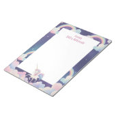 Bloc-note Unicorne Personnalisé Mitzvah Note pad (Incliné)