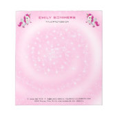 Bloc-note Unicorne rose mignonne (Devant)