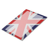 Bloc-note Union Jack dynamique sur l'impression en fibre de  (Incliné)