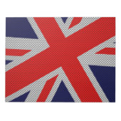 Bloc-note Union Jack sur l'impression en fibre de carbone (Devant)
