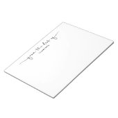 Bloc-note Unique Du Bureau De Lavage De Script Blanc Noir (Incliné)