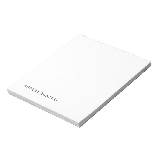Bloc-note Unique Modern Plain Your Name Minimalist (Tourné)
