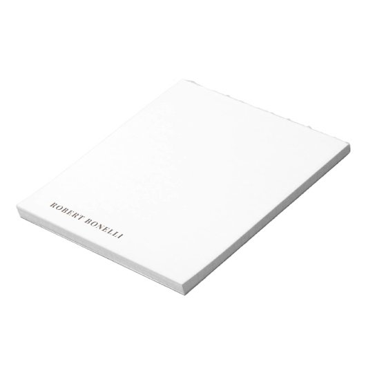 Bloc-note Unique Modern Plain Your Name Minimalist (Tourné)