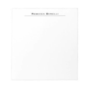 Bloc-note Unique Moderne Minimaliste Simple Blanc