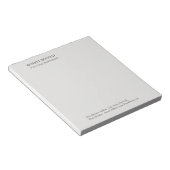 Bloc-note Unique moderne Platinum Gris élégant minimaliste (Incliné)
