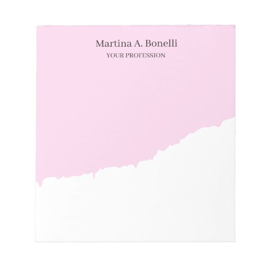 Bloc-note Unique Professionnel Élégant Plain Simple Spécial (Devant)