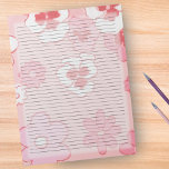Bloc-note Université Dirigée Retro rose mi-siècle 60s Floral<br><div class="desc">Bloc-notes à règle collégiale - Pages de taille de lettre standard - 8, 5" X 11" Lined with Black College Rule Lines on each Page for Easy Writing - Un papier Carnet à facettes - Ce design présente une conception de papier peint à fleurs vintages rétro rose et du milieu...</div>