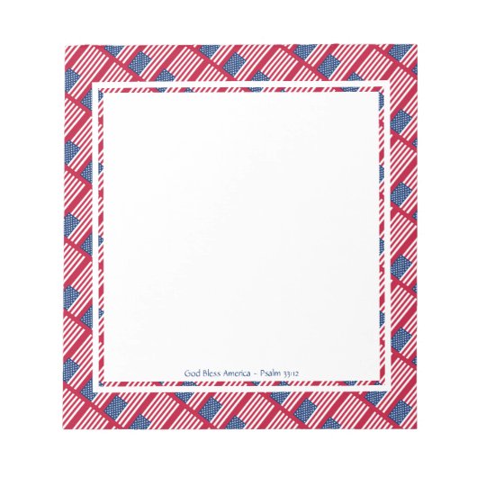 Bloc-note USA AMERICA Patriotic Personnalisé (Devant)