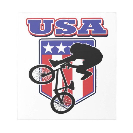 Bloc-note USA BMX Biker (Devant)
