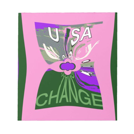 Bloc-note USA Change Art Print (Devant)
