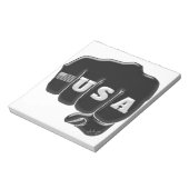 Bloc-note USA Fist Bump avec le drapeau américain (Tourné)