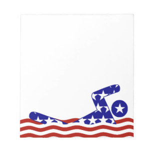 Bloc-note USA Patriotique Sports de natation