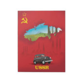 Bloc-note USSR Illustrated map poster (Tourné)