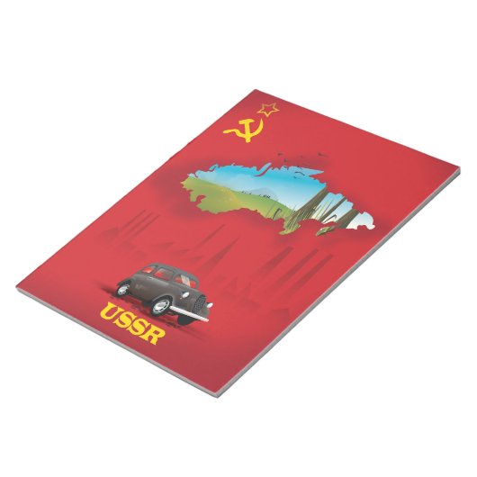 Bloc-note USSR Illustrated map poster (Incliné)