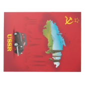 Bloc-note USSR Illustrated map poster (Devant)