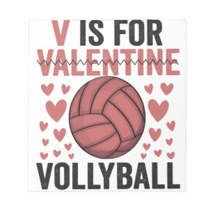 Bloc-note V Est Pour Valentine Funny Volley Sport Amateurs