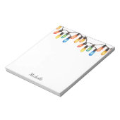 Bloc-note Vacances Arc-en-ciel lumières de Noël Nom personna (Tourné)