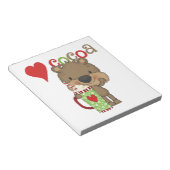 Bloc-note Vacances d'amour de cacao d'ours (Incliné)