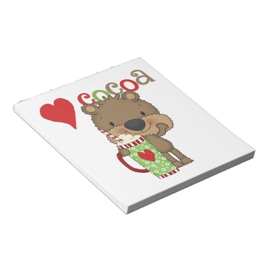Bloc-note Vacances d'amour de cacao d'ours (Incliné)