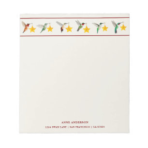 Bloc-note Vacances personnalisées Colibris