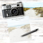 Bloc-note vacances sur la plage de photos personnalisées<br><div class="desc">Personnalisez et ajoutez votre photo de votre famille,  enfants,  femme,  petite amie ou animal de compagnie. La photo est recouverte d'une couverture blanche pour que vous puissiez voir votre écriture. La photo montre une photo d'un séjour d'été en famille et d'une journée à la plage.</div>