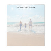 Bloc-note vacances sur la plage de photos personnalisées (Devant)