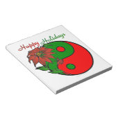 Bloc-note Vacances Yin Yang Poinsettia Rouge Vert (Incliné)