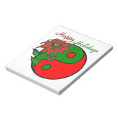 Bloc-note Vacances Yin Yang Poinsettia Rouge Vert (Tourné)