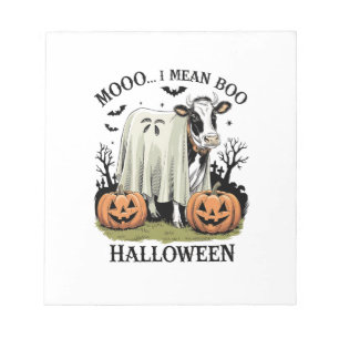 Bloc-note Vache de ferme Halloween vintage