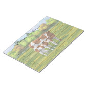 Bloc-note Vache de Guernesey et veau mignon dans les pâturag (Incliné)