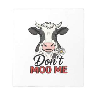 Bloc-note Vache drôle vintage ne me lèche pas gravure