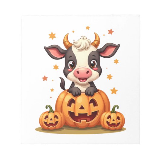 Bloc-note Vache du jardin de citrouilles (Devant)