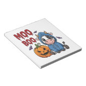 Bloc-note Vache fantôme effrayante Halloween Boo (Incliné)