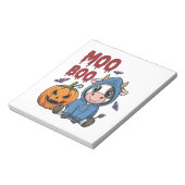 Bloc-note Vache fantôme effrayante Halloween Boo (Tourné)