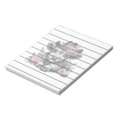 Bloc-note Vache Highland en Casquette avec décoration floral (Tourné)