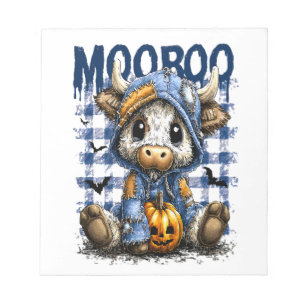 Bloc-note Vache Highland Spooky Halloween Boo