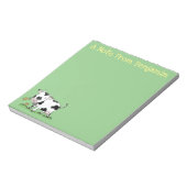 Bloc-note Vache mignonne en vert dessin animé sur le terrain (Tourné)