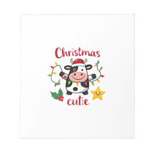 Bloc-note Vache Noël Mignonne T-Shirt de Noël de Vaches (6)