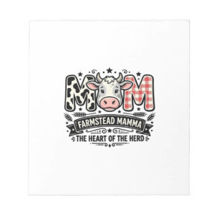 Bloc-note Vache vintage Maman Fête des mères animaux de ferm