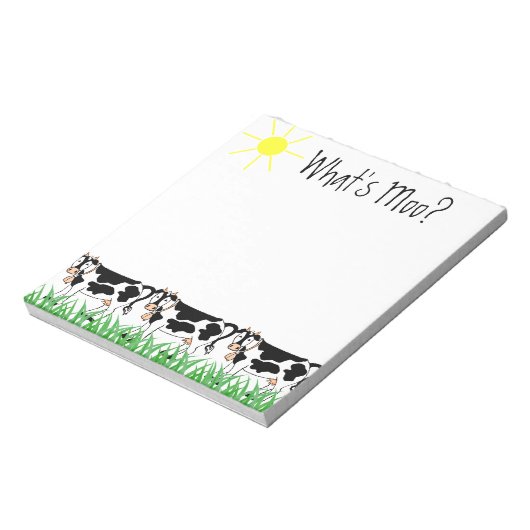 Bloc-note Vaches en herbe avec Whats Moo? (Tourné)
