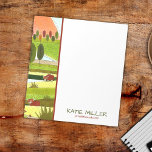 Bloc-note Vaches Highland dans le champ agricole d'automne<br><div class="desc">L'artisanat adorable de bétail sur les hautes terres fait de ce bloc-notes un point fort ! Ajoutez votre nom et vos informations à ce doux design. Idéal pour les amateurs de vaches, petits et grands ! Ce design fait partie de ma série Happy Places 2021, une collection de voyages par...</div>