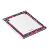 Bloc-note Vaches roses avec Motif Zebra noir (Incliné)
