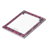 Bloc-note Vaches roses avec Motif Zebra noir (Tourné)