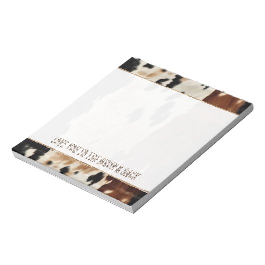 Bloc-note Vachette à crème Brown occidentale (Tourné)