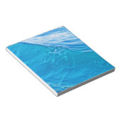 Bloc-note vague d'eau bleue cool (Incliné)